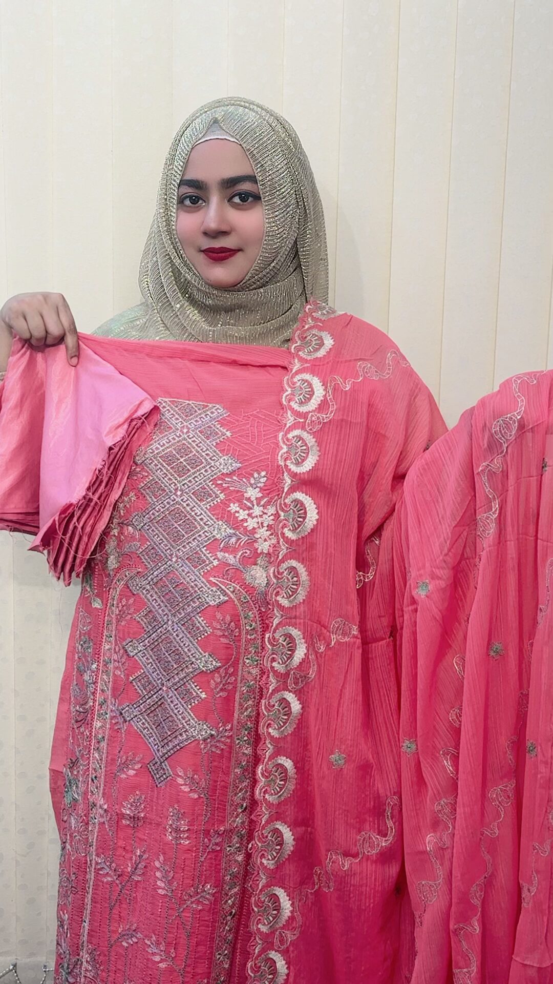 LUXARY UNSTICHED PARTY DRESS
