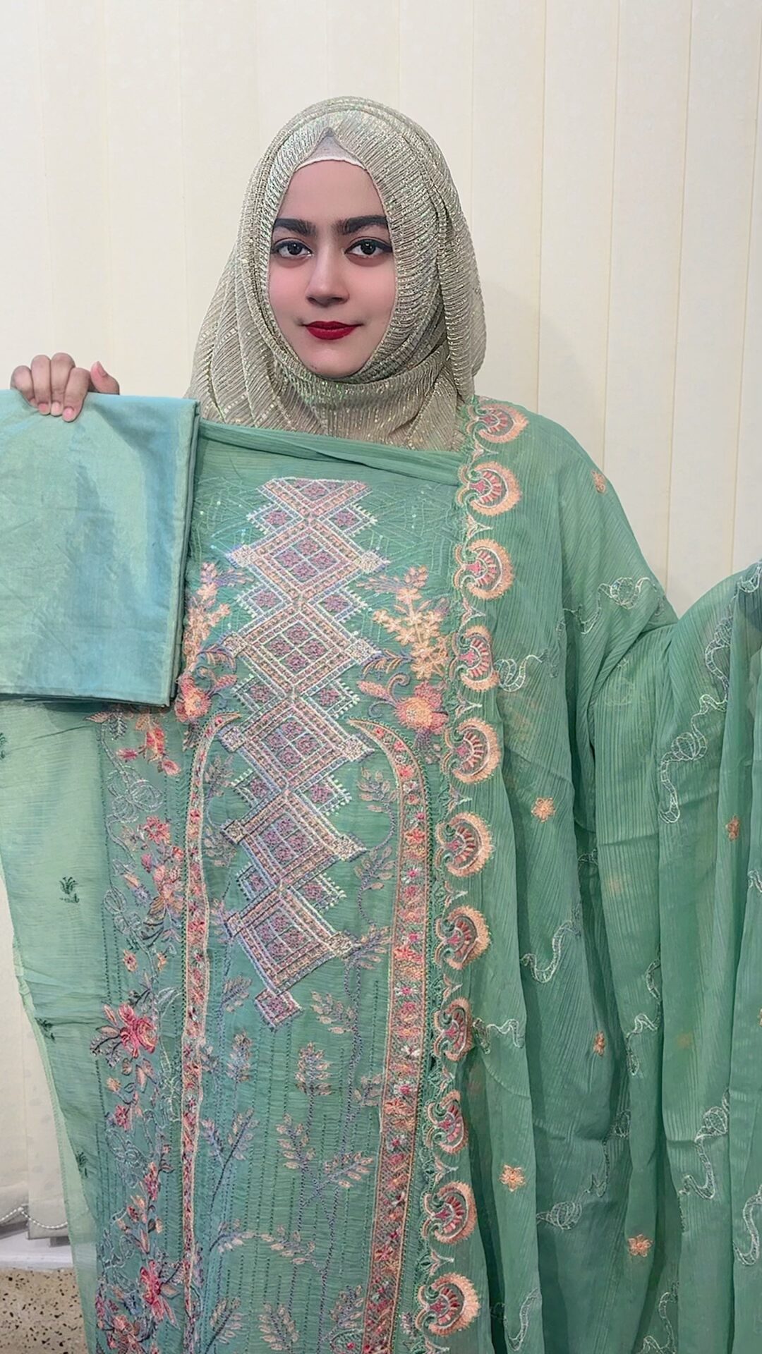 LUXARY UNSTICHED PARTY DRESS - Image 6