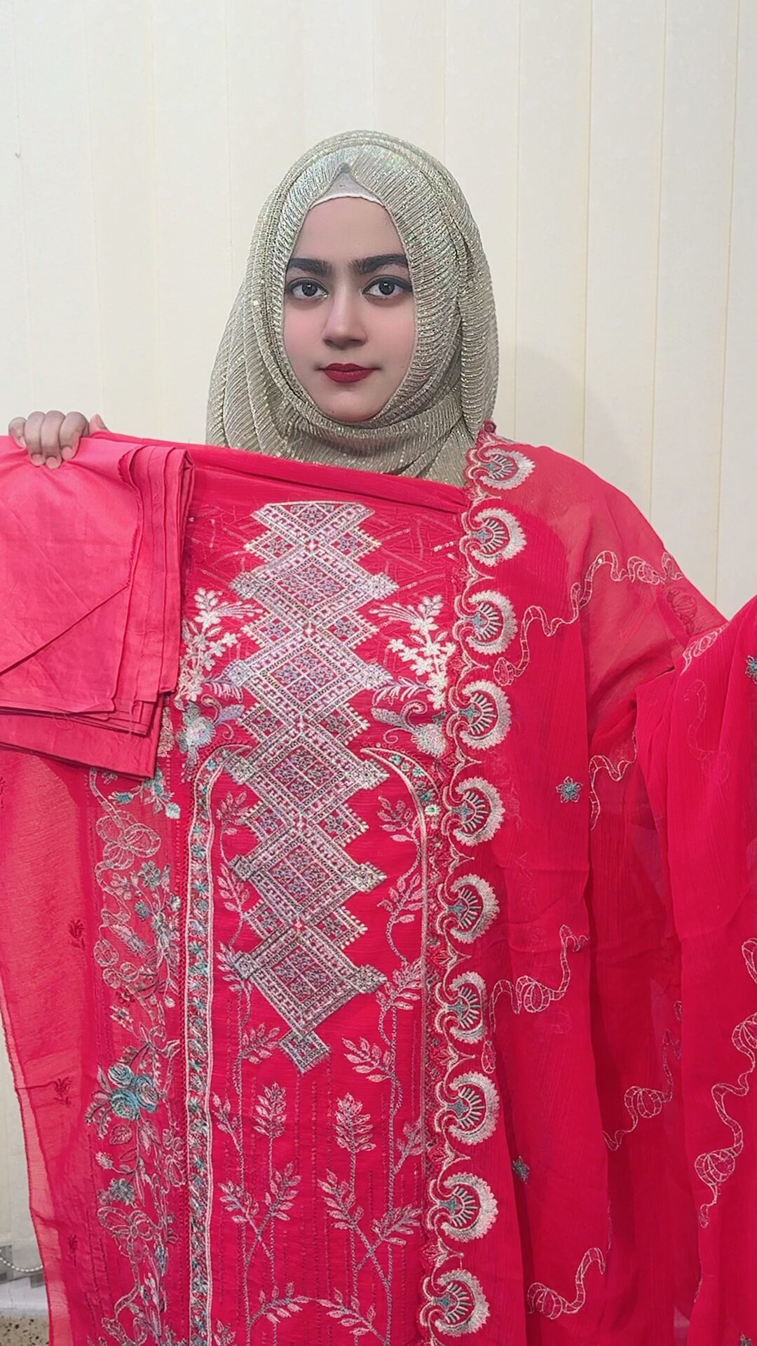 LUXARY UNSTICHED PARTY DRESS - Image 8