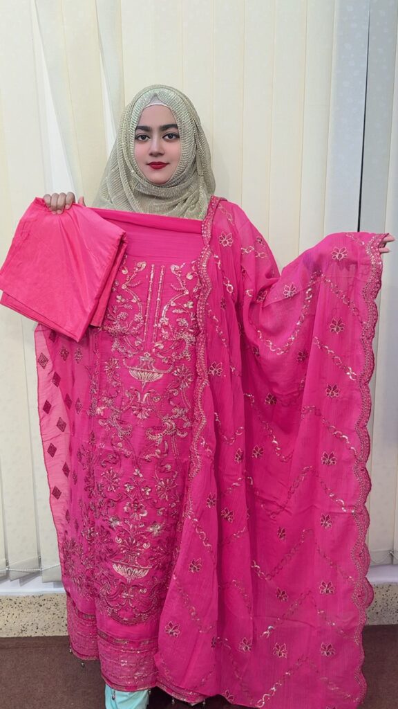 LUXARY UNSTICHED PARTY DRESS