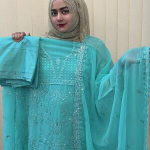 LUXARY UNSTICHED PARTY DRESS