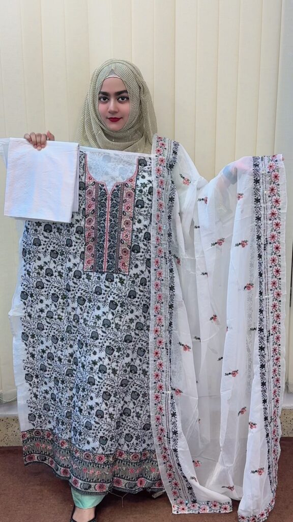 LUXARY UNSTICHED PARTY DRESS